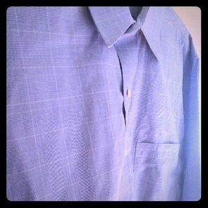 BROOKS BROTHERS Blue/White Size 17 1/2 Dress Shrt