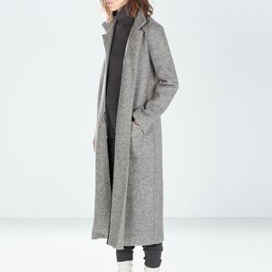 ZARA Long Gray Duster Coat