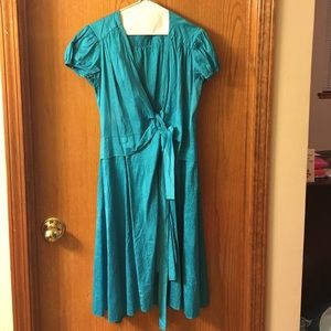 Turquoise blue Calypso wrap dress