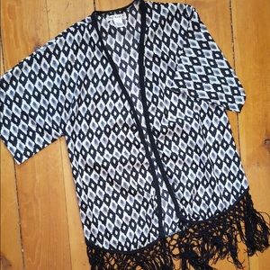 Black and White Kimono