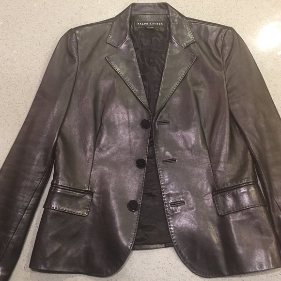 Ralph Lauren Leather Blazer/Jacket