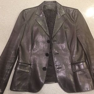 Ralph Lauren Leather Blazer/Jacket