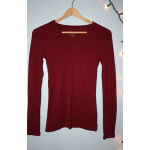 🌹Red long sleeved tee