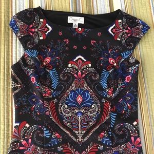 Beautiful Patterned Paisley Sheath Dress