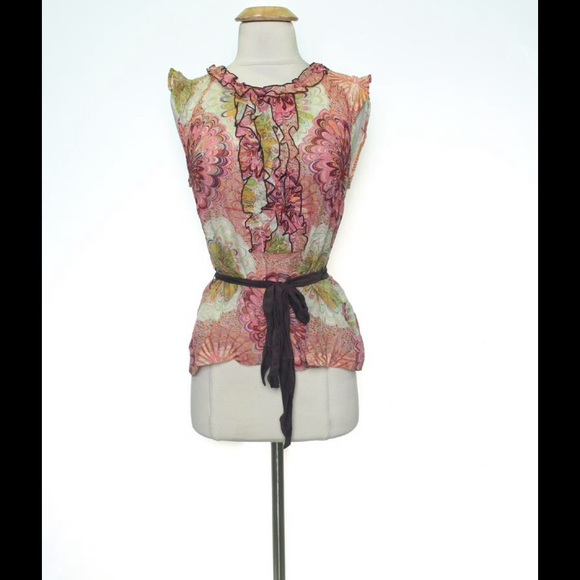 Anthropologie Odille Watercolor Top