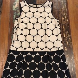 Adorable Mod Dot Drop Waist LOFT Dress