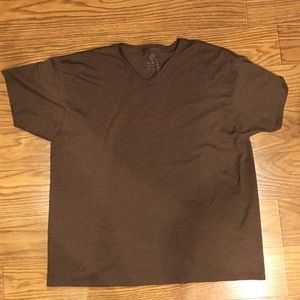 Men's V Neck plain brown t shirt. Never worn