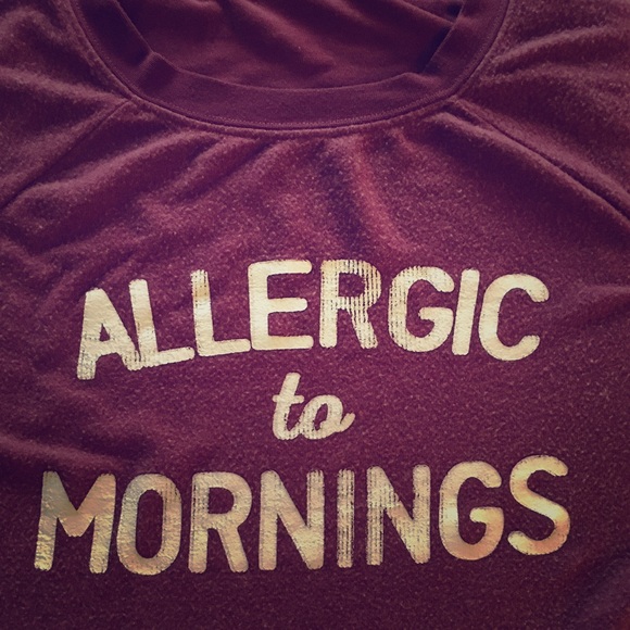 "Allergic to Mornings" crew neck sweatshirt - Picture 1 of 2