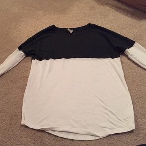 Navy Blue and White Victoria's Secret PINK Shirt