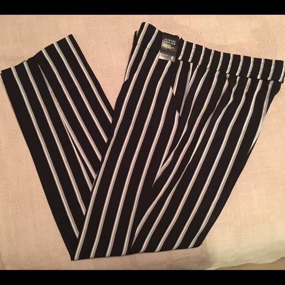 New York & Co Striped Slim leg trouser pants