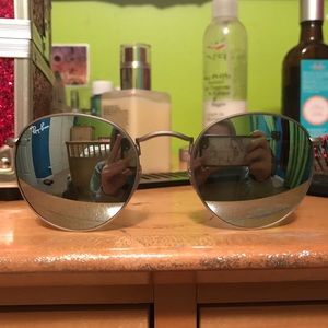 Ray-Ban round silver flash lenses sunglasses