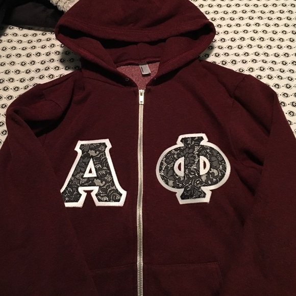 Alpha phi American apparel zip up