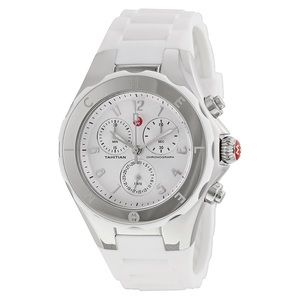 MICHELE Tahitian Jelly Bean White Silicone Watch