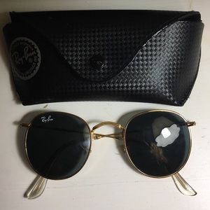 Ray-Ban Round Metal Gold Sunglasses rb3447
