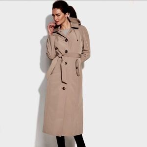 Classic London Fog Hooded Maxi Coat Sz8