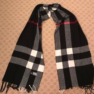 Plaid flannel scarf
