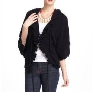 Anthropologie Hooded Sparrow sweater with ties