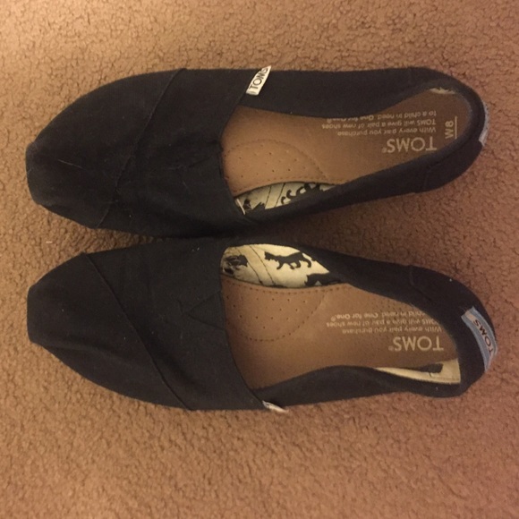 Women's Black TOMS Shoes