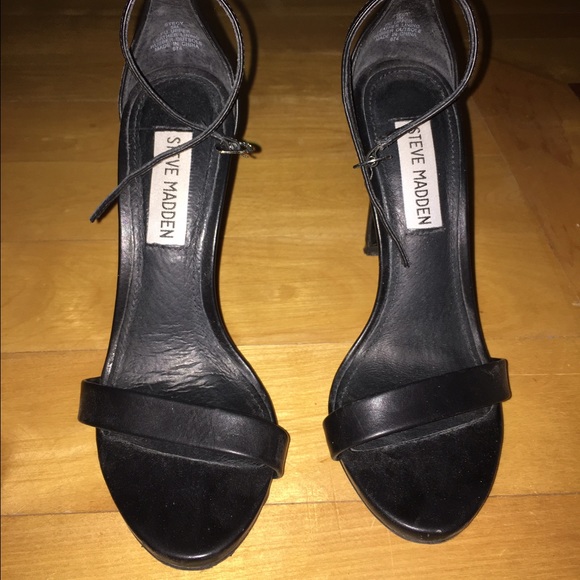 Black ankle strap Steve Madden shoes