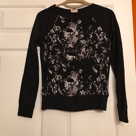 Black and white silk front converse top