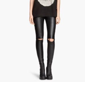 Vegan Knee Slit high waisted Leggings