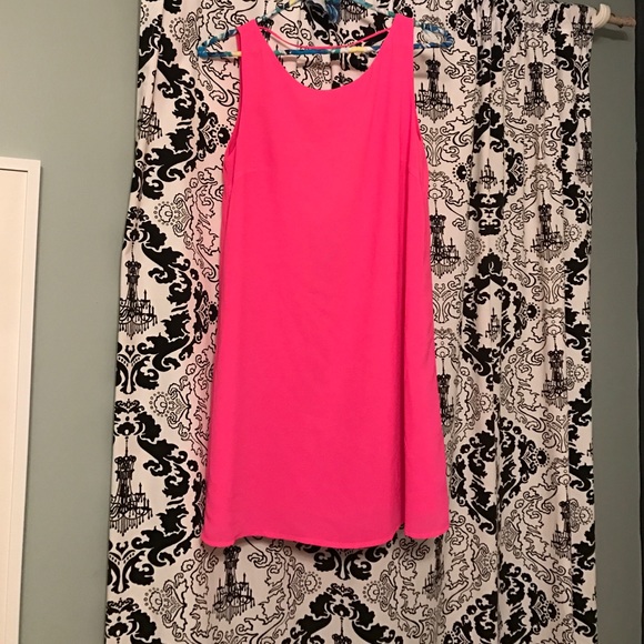 Hot Pink Low Back Dress