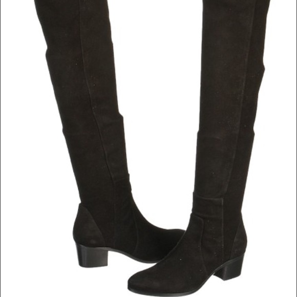 Chanel Suede Over The Knee Black Boots