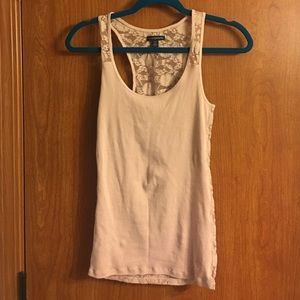 Light Pink Tank Top w/ Lace Back