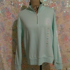 NWT PINK Perfect Quarter Zip Mock Pullover