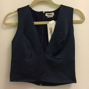 L'agence navy crop top