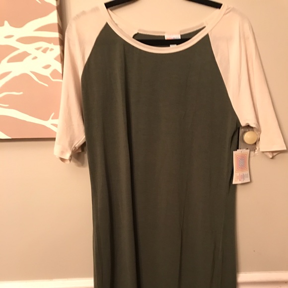 LuLaRoe Julia dress trendy army green!