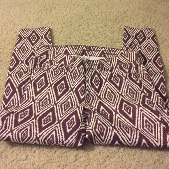 7 for all mankind purple ikat jeans size 25