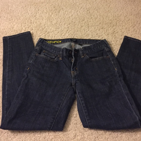 J. Crew toothpick jeans size 25. Dark wash.