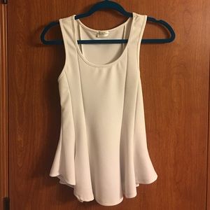 Fit + Flare off white Tank Top