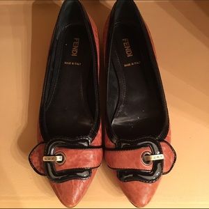 Fendi buckle flats