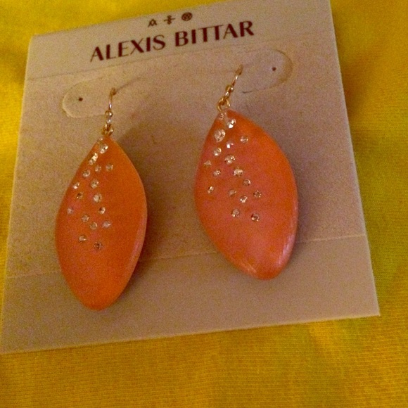 Alexis Bittar Pink Lucite & Crystal earrings