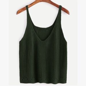 Dark Green V Neck Sweater Vest
