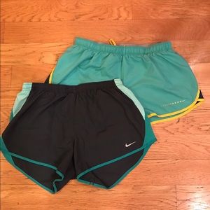 Two Nike Running Dri-Fit shorts