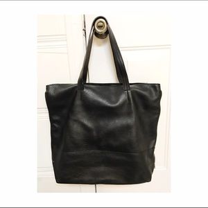 Oversized Black Leather F21 Tote