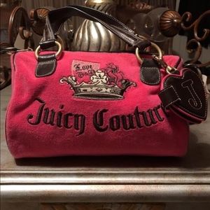Pink towel material Juicy Couture purse