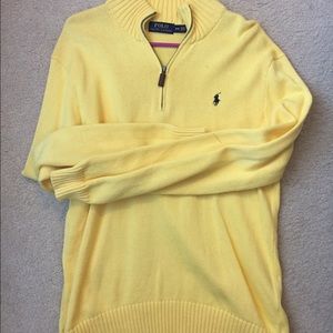 Yellow medium polo Ralph Lauren sweater zip up