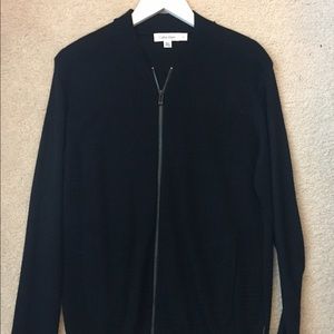 Black zip up Calvin Klein sweater medium