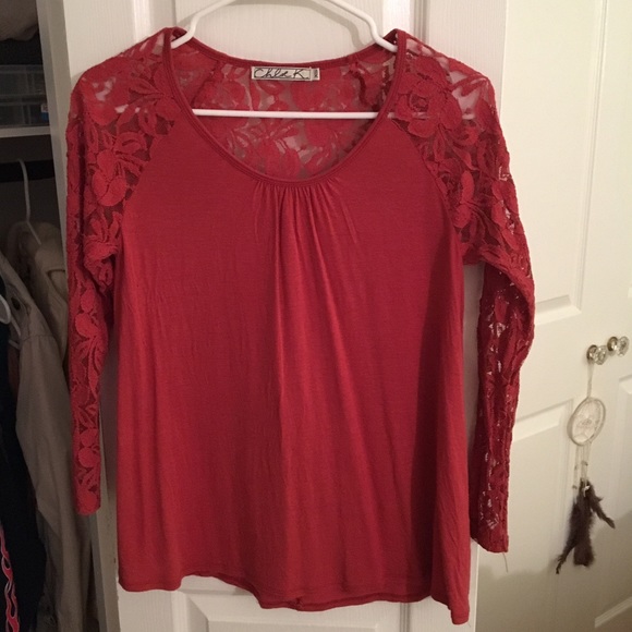 Chloe K Beautiful, mauve, lace, long sleeve - Picture 1 of 3