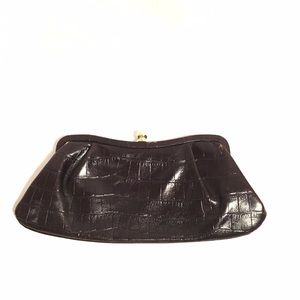 BANANA REPUBLIC Dark Brown Leather Clutch