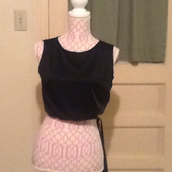 Vintage crop tie with tie waist band