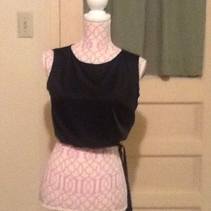 Vintage crop tie with tie waist band