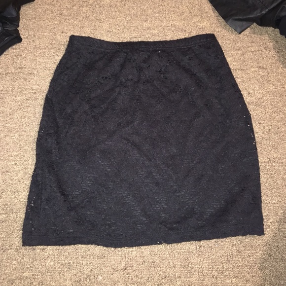 Black floral skirt