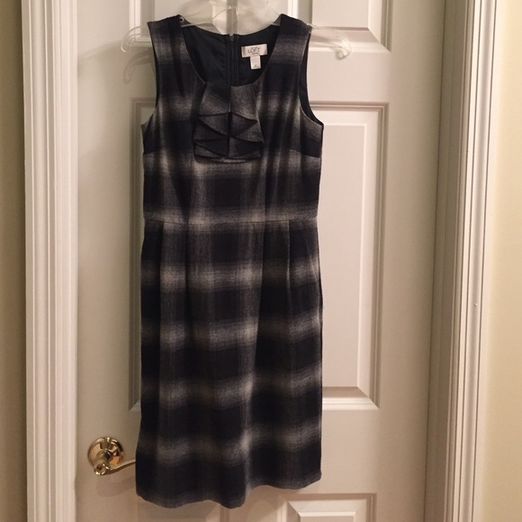 Ann Taylor Loft checkered dress, Size 2P