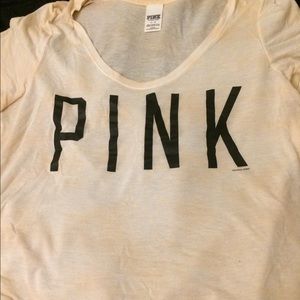 Victoria's Secret Pink, light pink tee