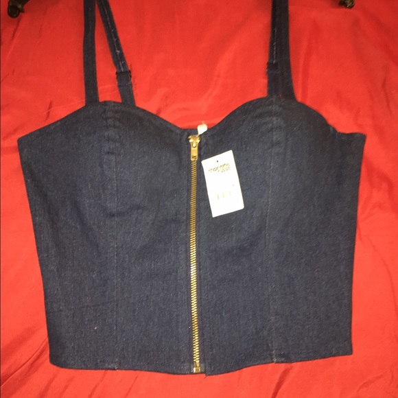 Denim crop top